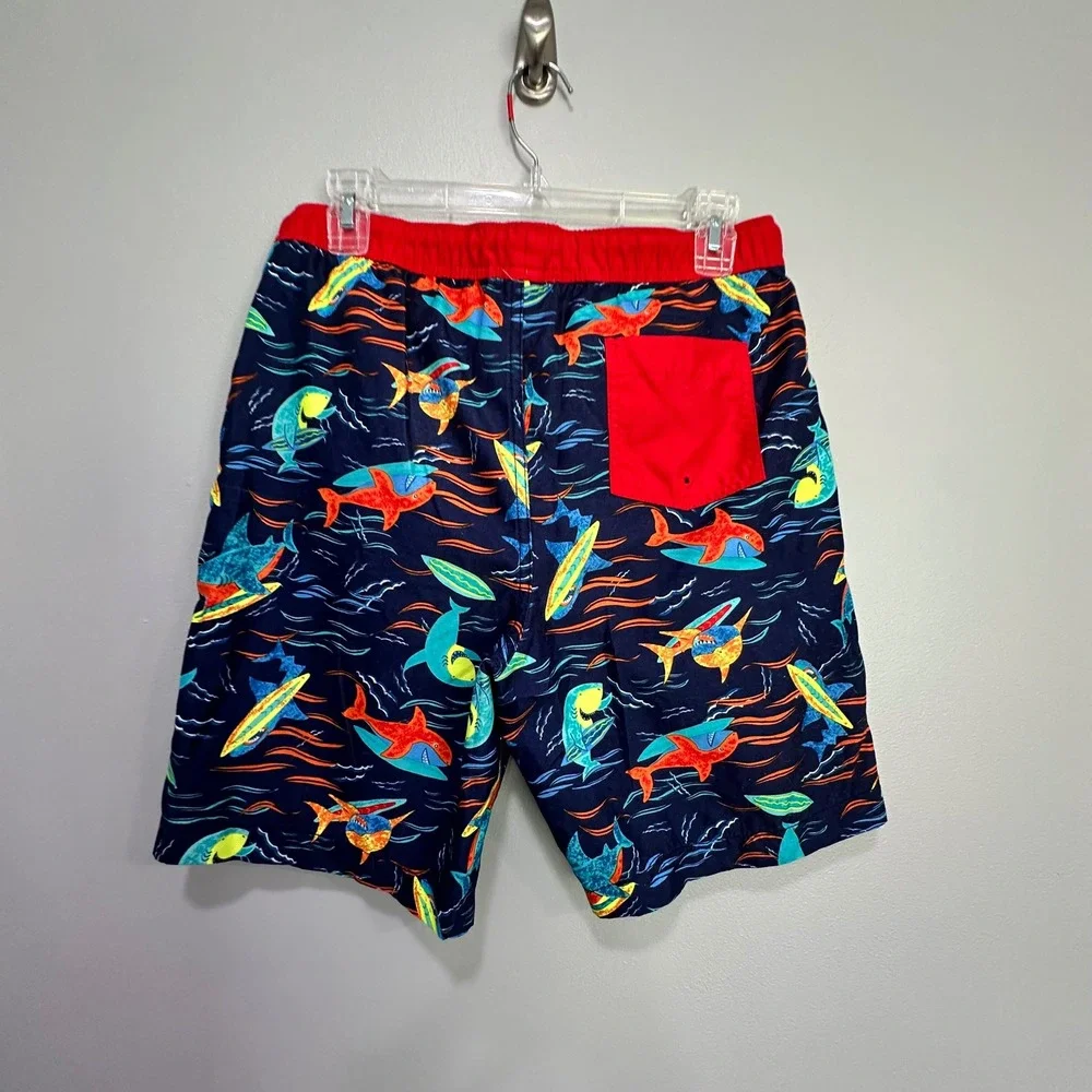 Lands' End‎ XL 14/16 husky Boys Swim Trunks Surfboards Colorful Beach Shorts